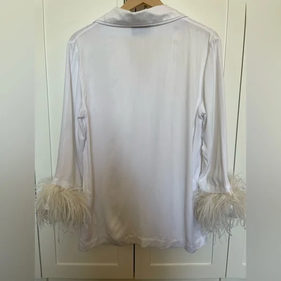 Sleeper Feather Blouse Pajama Top XS - Picture 7 of 8